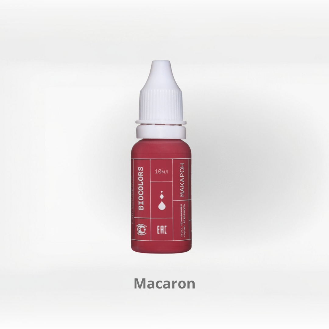 Biocolors Macaron – pigmento PMU labbra rosso-marrone caldo (15 ml)