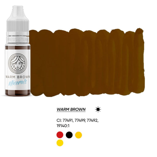 Face pigmento Trucco Permanente Minerale Warm Brown per sopracciglia