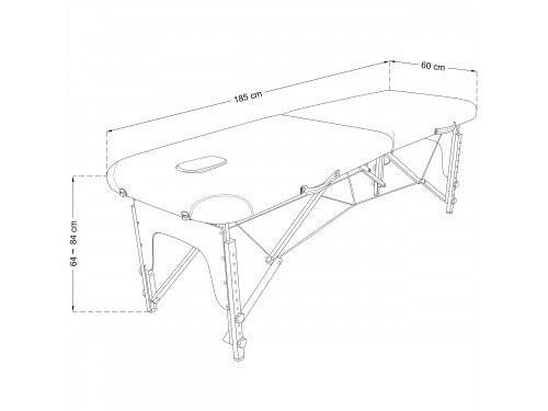 Lettino pieghevole in legno