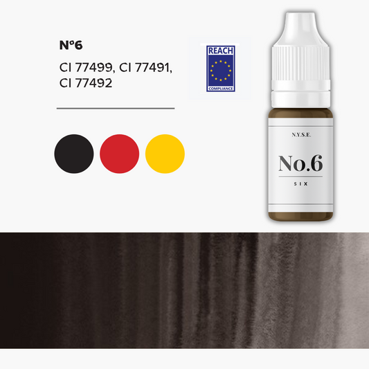 Pigmento PMU Sopracciglia NYSE Minerale N. 6 Marrone Scuro per Brune Naturali