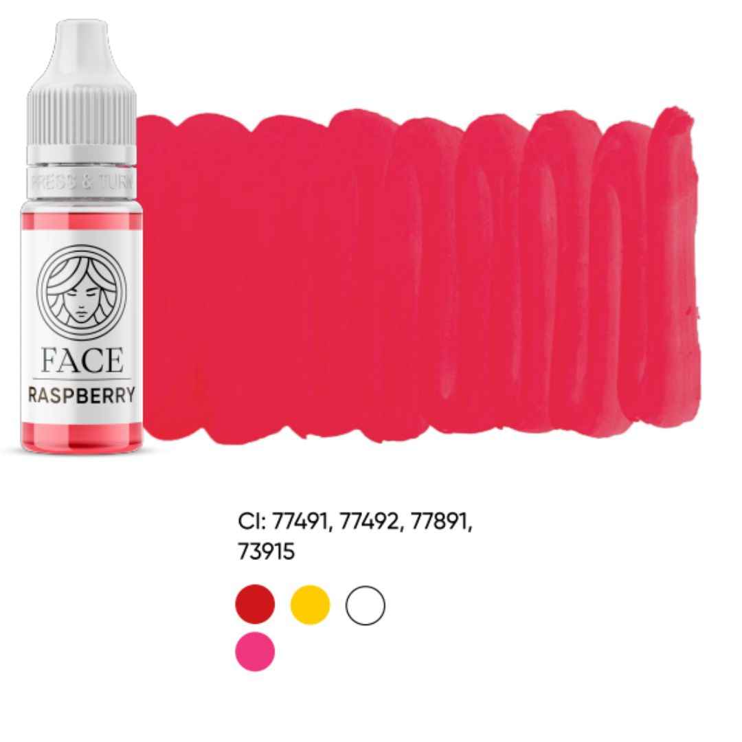 Pigmento PMU Ibrido FACE RASPBERRY – Rosa Freddo Intenso per Trucco Permanente Labbra