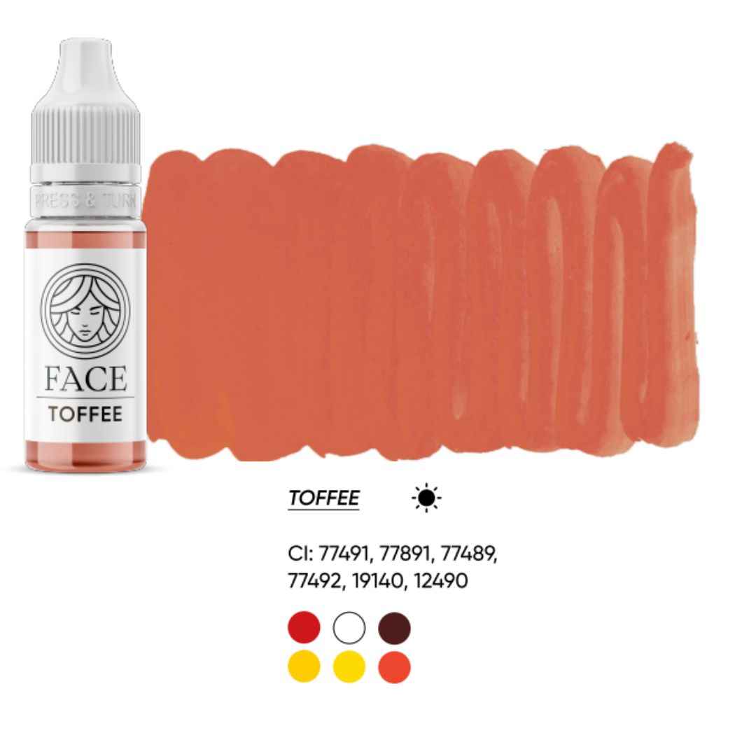 Pigmento PMU Ibrido FACE TOFFEE – Nude Caldo Caramello per Trucco Permanente Labbra