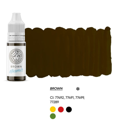 Pigmento PMU Ibrido FACE BROWN – Marrone Neutro Naturale per Trucco Permanente Labbra