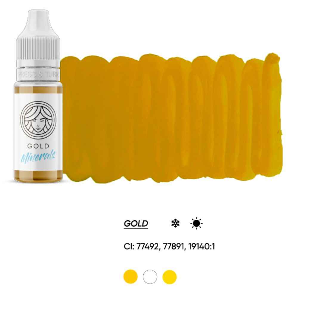 Pigmento PMU Minerale GOLD – Correttore Universale per Sopracciglia