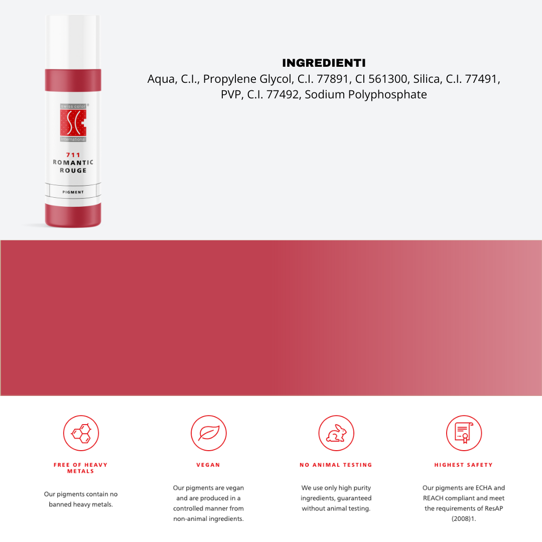 711 ROMANTIC ROUGE - PIGMENTO TRUCCO PERMANENTE