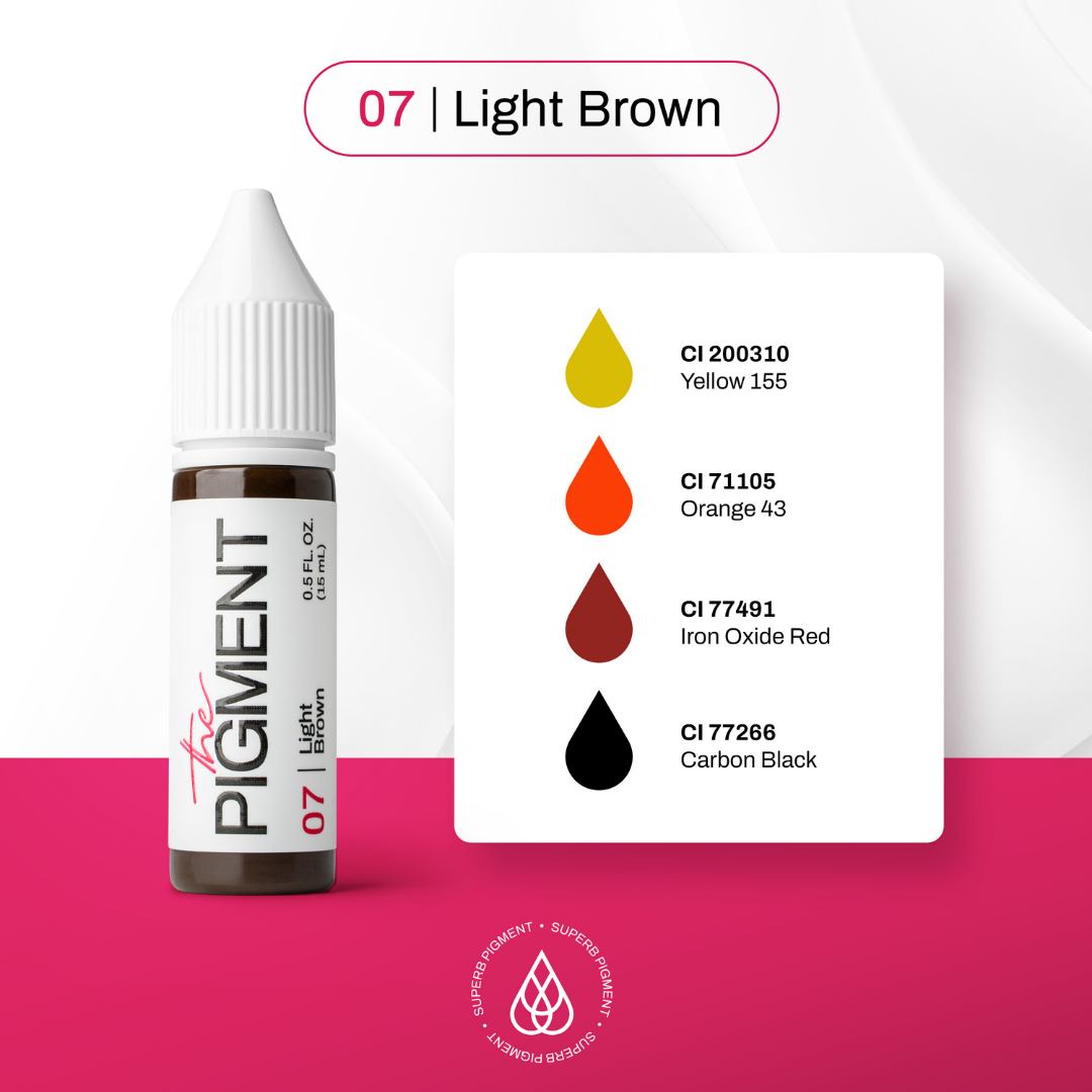 Scheda tecnica Light Brown The Pigment: sottotono e pigmenti CI, indicazioni tecniche brows