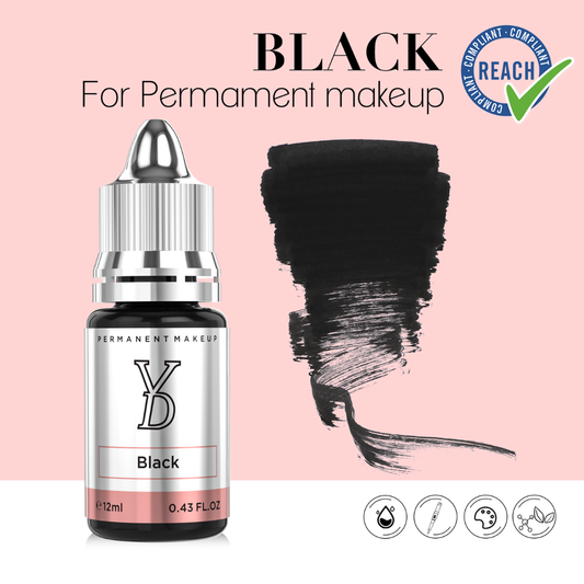 YDPMU Black – Nero Professionale per Eyeliner PMU (12 ml)