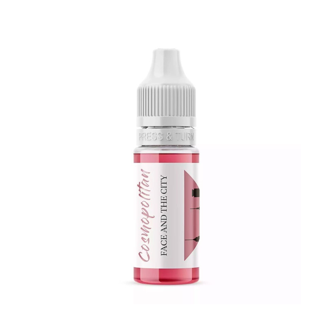 Pigmento PMU organico FACE COSMOPOLITAN colore rosa caldo luminoso per labbra