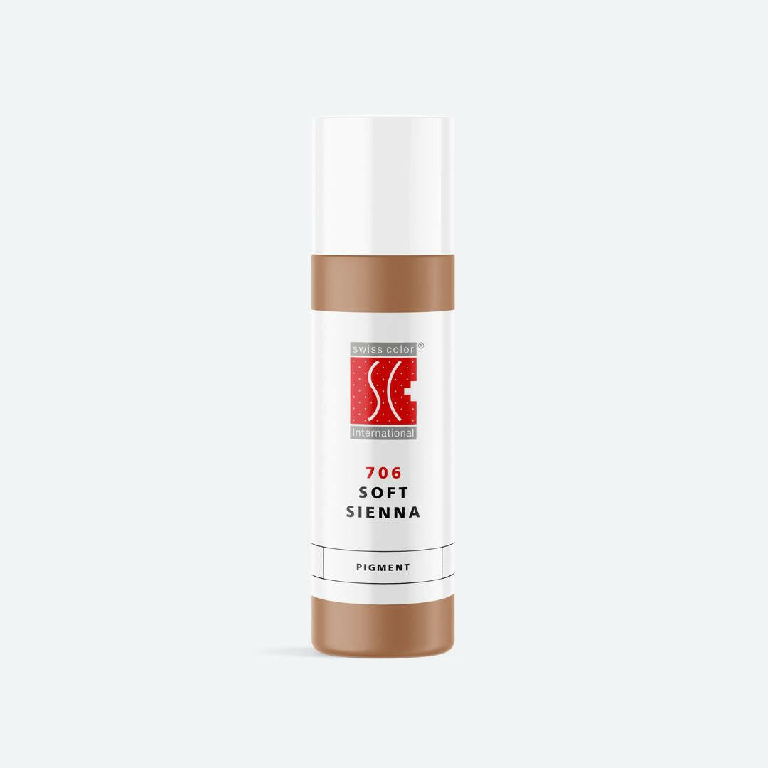 Pigmento PMU Swiss Color Soft Sienna tonalità calda pesca marrone per labbra e areola