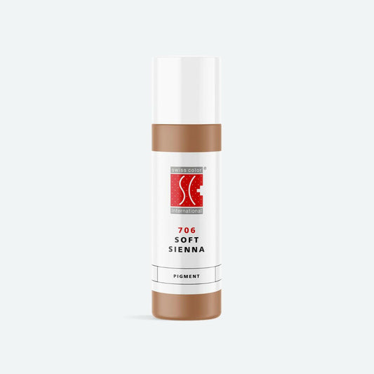 Pigmento PMU Swiss Color Soft Sienna tonalità calda pesca marrone per labbra e areola