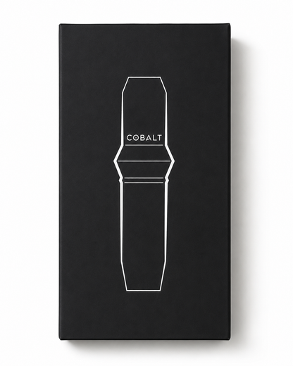 COBALT macchinetta PMU ibrida universale blu cobalto con dettaglio del connettore
