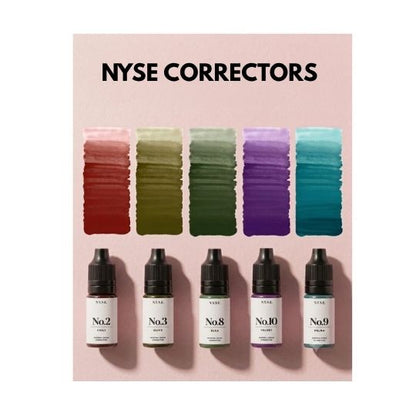 NYSE Kit Correzioni Sopracciglia - Chili, Elka, Olive, Palma, Velvet 5ml - REACH