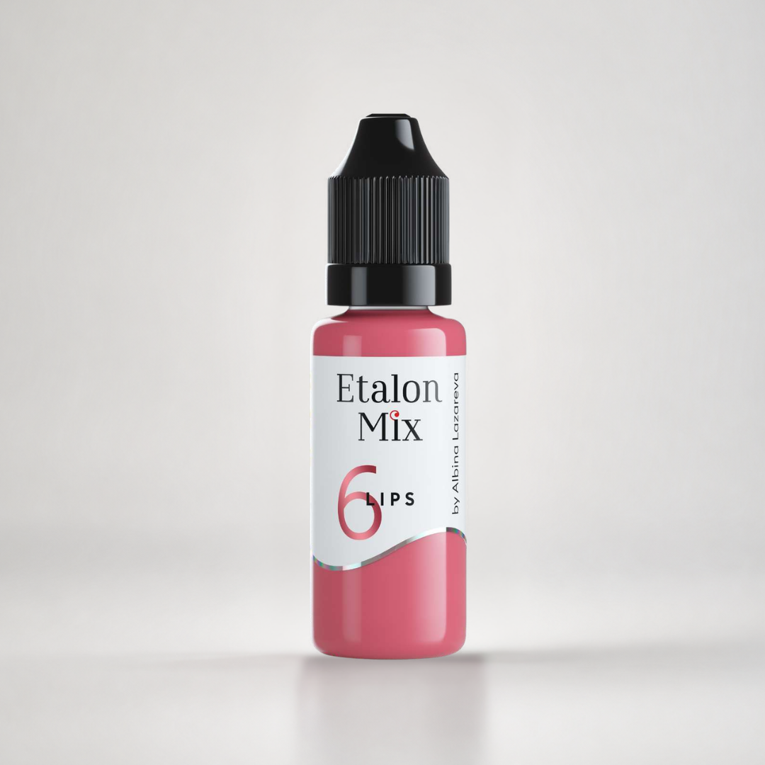 Etalon Mix Nº6 Dusty Rose – Rosa Polvere Neutro-Freddo per Labbra PMU (5 ml / 15 ml)