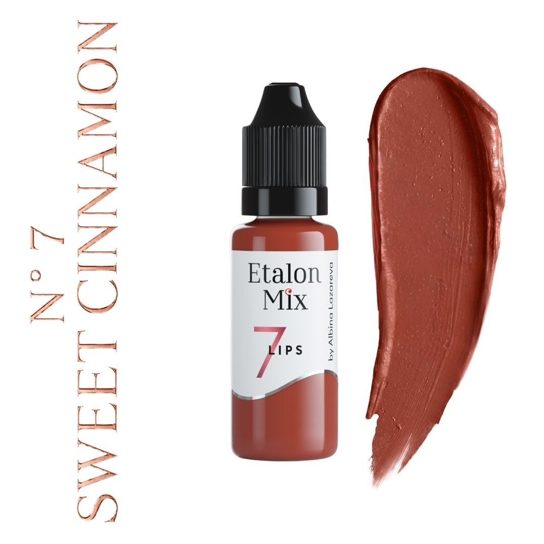 Etalon Mix 7 Sweet Cinnamon con swatch.
