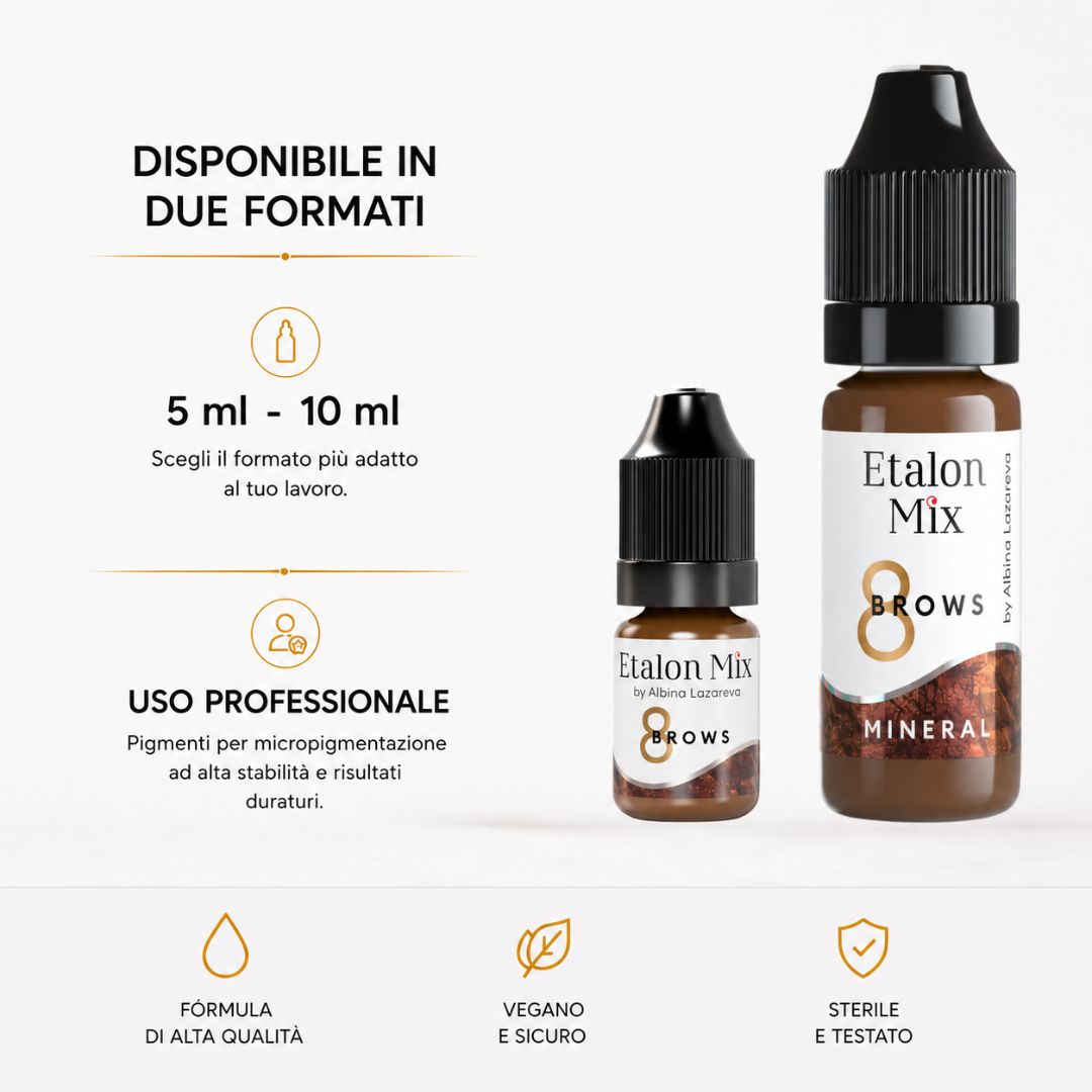 Etalon Mix Tiziano N°8 Mineral disponibile in formati 5 ml e 10 ml
