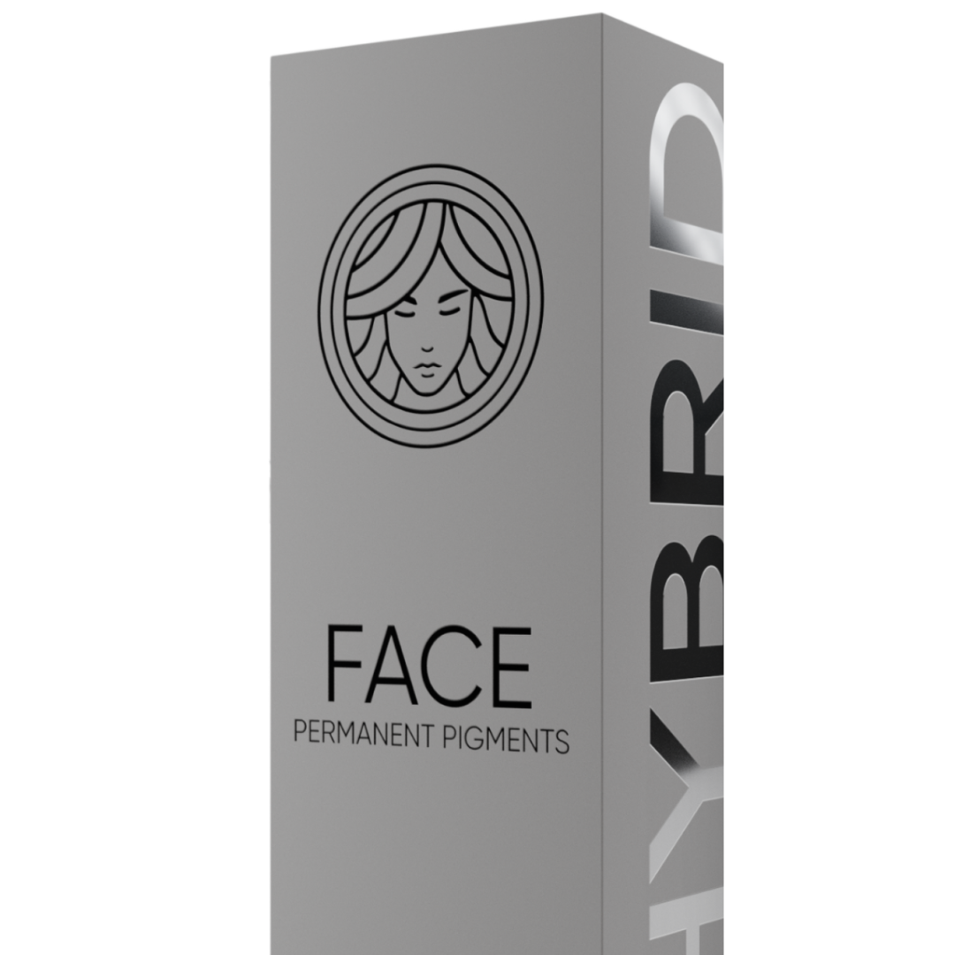 Confezione grigia FACE Permanent Pigments per pigmenti da trucco permanente e dermopigmentazione.
