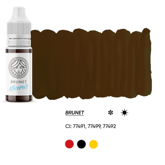 Pigmento PMU Minerale BRUNET – Marrone Scuro Neutro per Sopracciglia