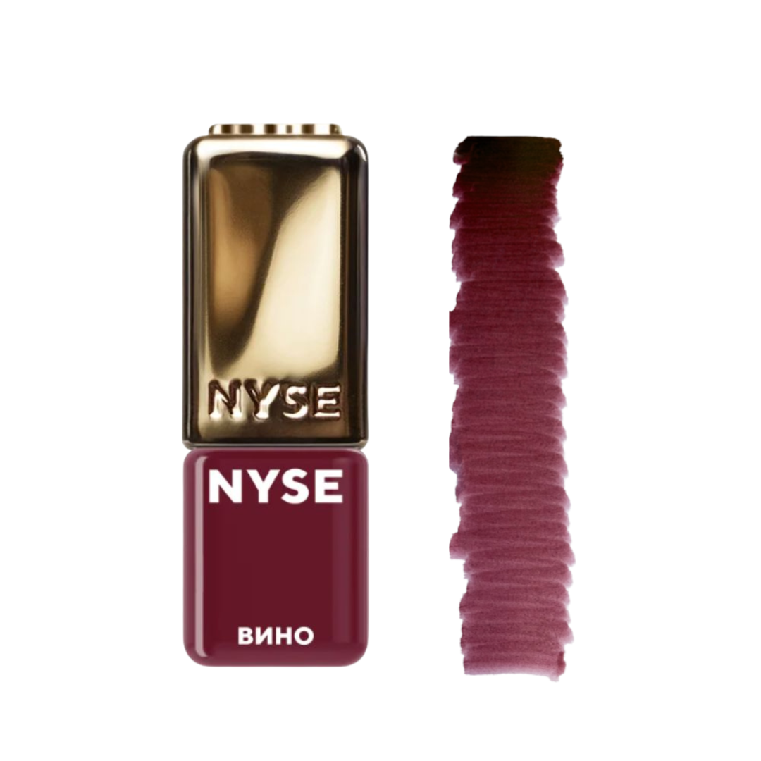 Pigmento PMU labbra NYSE Wine con swatch color vino profondo per lip blush e trucco permanente