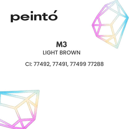 Scheda Color Index del pigmento minerale Peintó M3 Light Brown con CI 77492, 77491, 77499 e 77288.
