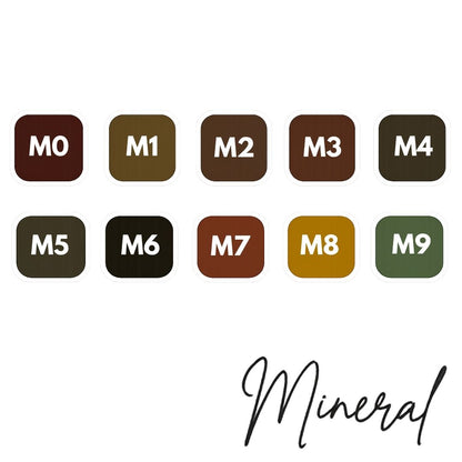 Palette Peintó di pigmenti minerali PMU per sopracciglia.
