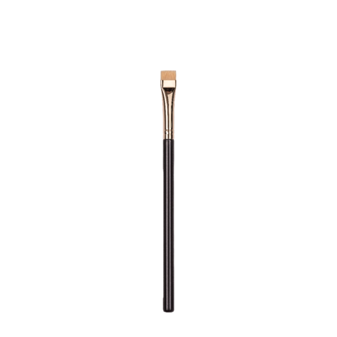 Pennello dritto grande nero per trucco permanente e micropigmentazione, strumento di progettazione professionale by Alena Pestova, ideale per contorni precisi e rifiniture PMU.