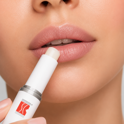 Applicazione dello stick Swiss Color per la cura e l’idratazione delle labbra