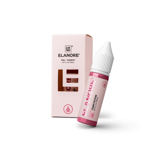 Swatch Temptation Elanore: rosso rosato intenso per lip blush e lipstick effect