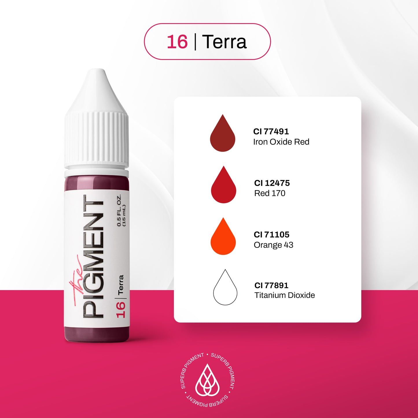 Scheda tecnica pigmento labbra colore Terra 16 The Pigment – inci