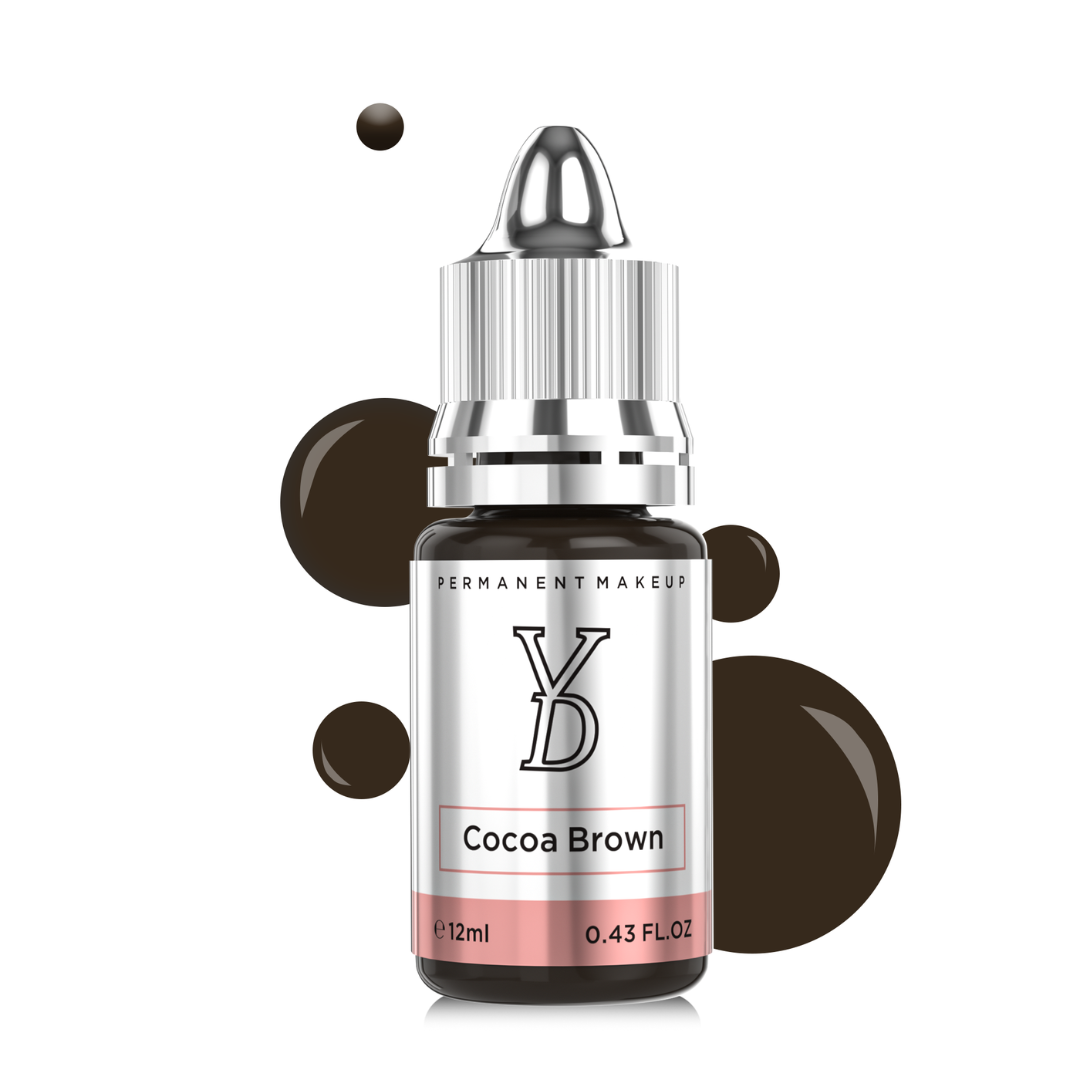 YDPMU Cocoa Brown – Marrone Cacao Neutro Medio-Scuro per Sopracciglia PMU (12 ml)