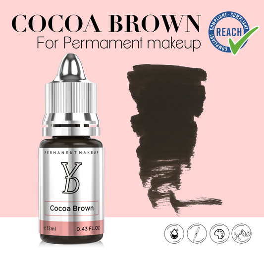 YDPMU Cocoa Brown – Marrone Cacao Neutro Medio-Scuro per Sopracciglia PMU (12 ml)