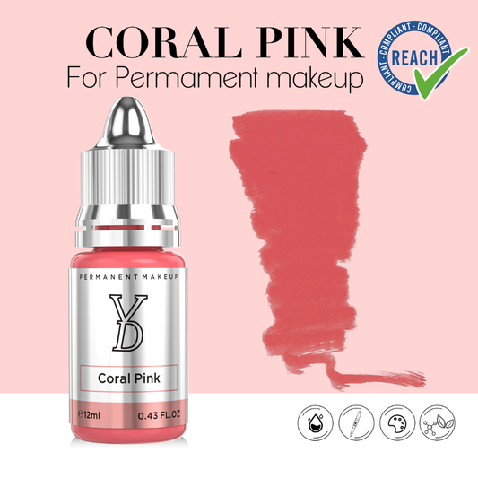YDPMU Coral Pink – Rosa Corallo Caldo per Labbra e Areola PMU (12 ml)