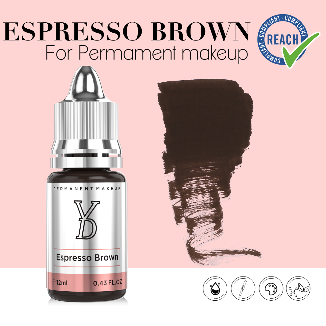 YDPMU Espresso Brown – Marrone Espresso Intenso per Sopracciglia e Areola PMU (12 ml)