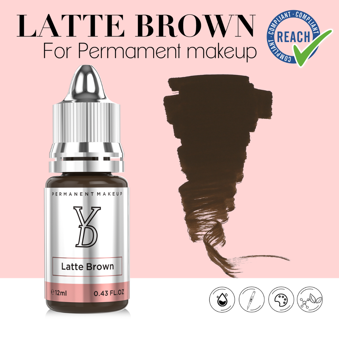 YDPMU Latte Brown – Marrone Latte Neutro Freddo per Sopracciglia PMU (12 ml)