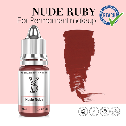 YDPMU Nude Ruby – Rosa Nude Profondo per Labbra e Areola PMU (12 ml)