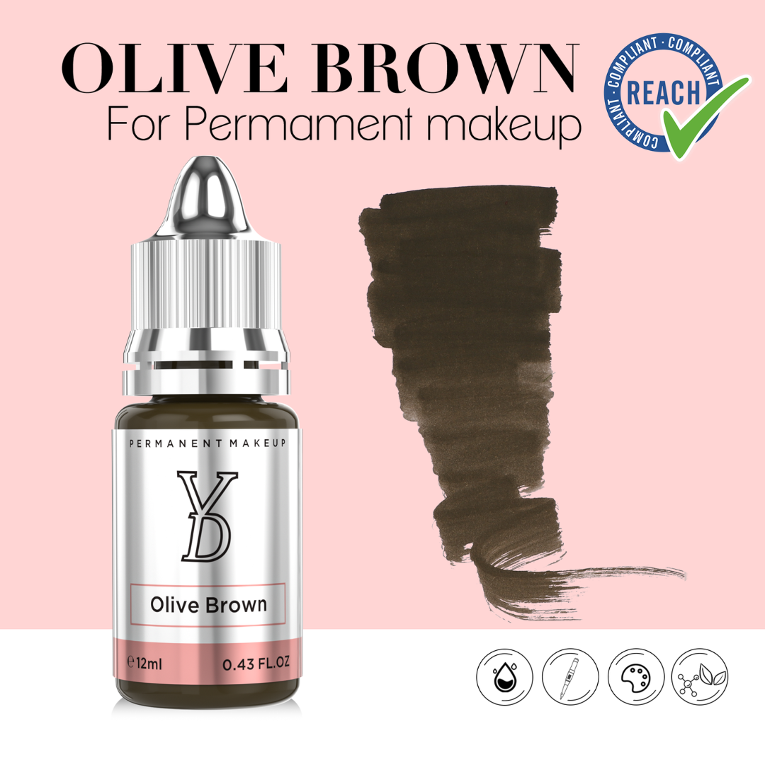 YDPMU Olive Brown – Marrone Oliva Freddo per Sopracciglia PMU (12 ml)